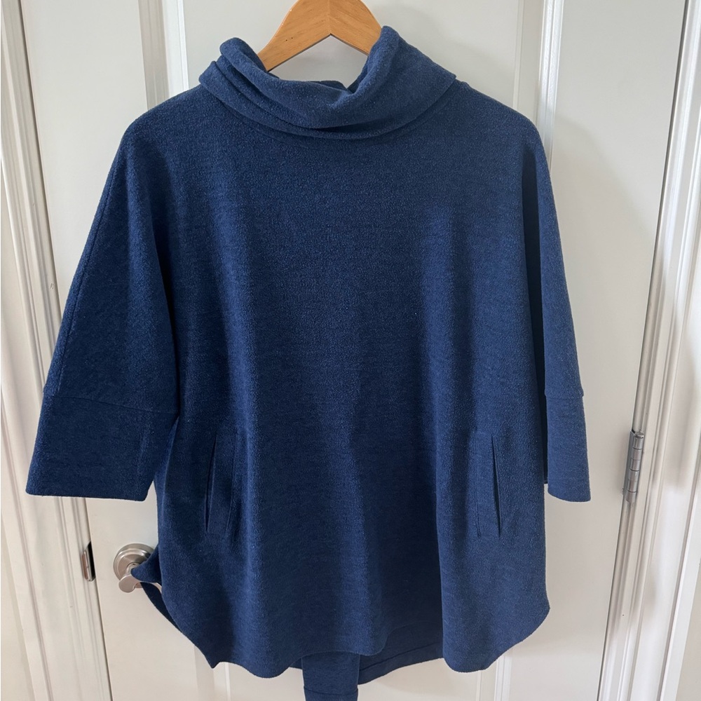 Caslon 3/4 Length Sleeve Turtleneck Sweater with Pockets